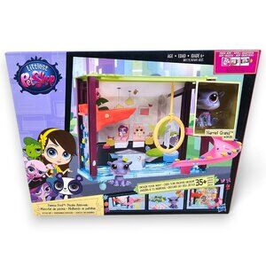 Hasbro Littlest Pet Shop Pawza Pool Style Set #3835 Harriet Grand Hippo NEW LPS